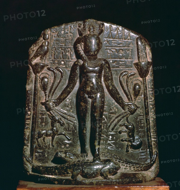 Egyptian stele showing the infant Horus, 4th century. Artist: Unknown