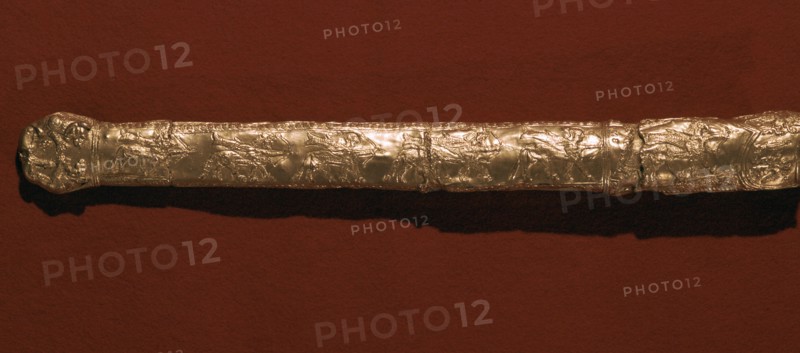 Scythian gold scabbard from Russia, 5th century. Artist: Unknown