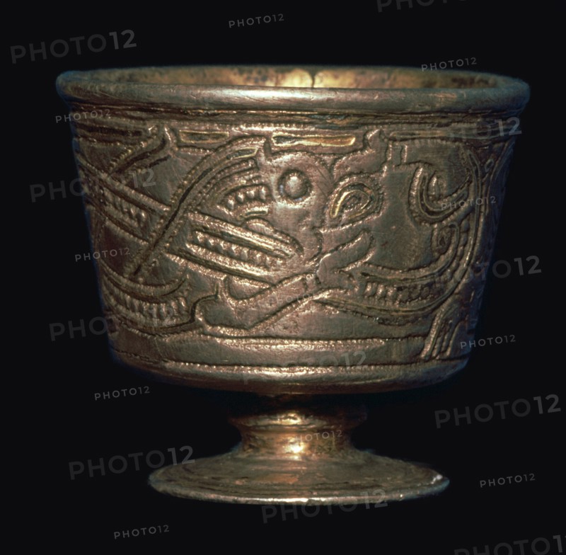 Viking silver cup from Jelling, 10th century Artist: Unknown