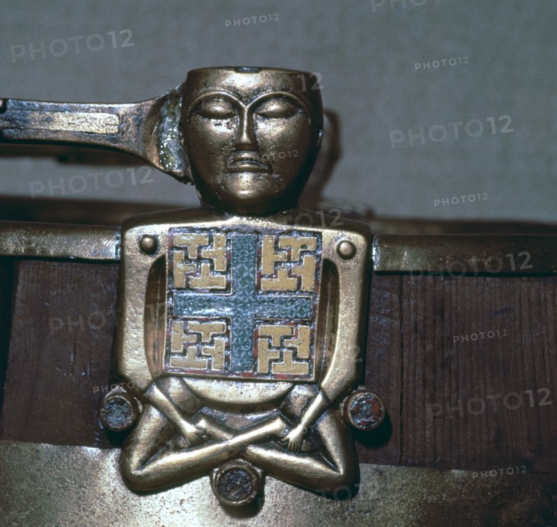 Detail of a Celtic bucket from the Oseburg Ship burial, 9th century. Artist: Unknown