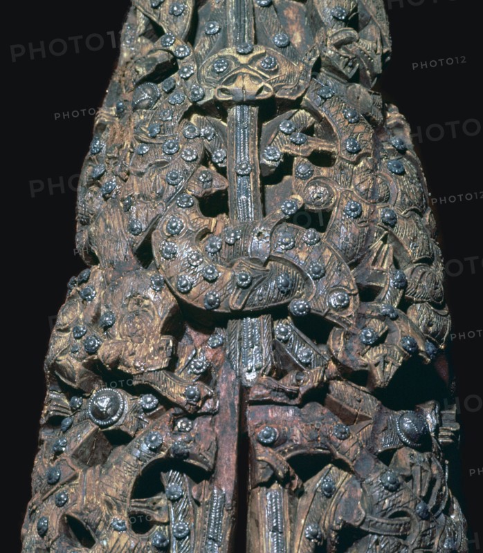 Detail of decorations from a Viking ship burial, 9th century. Artist: Unknown