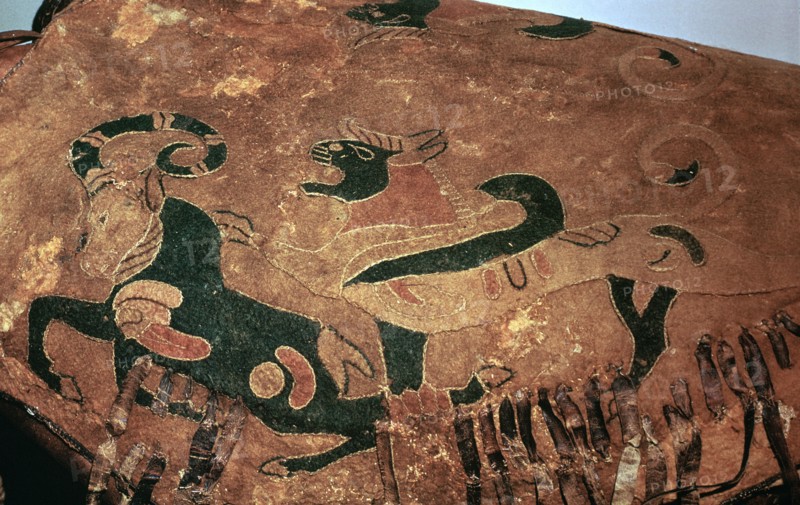 Scythian saddle-cover with applied felt decoration, 5th century BC Artist: Unknown