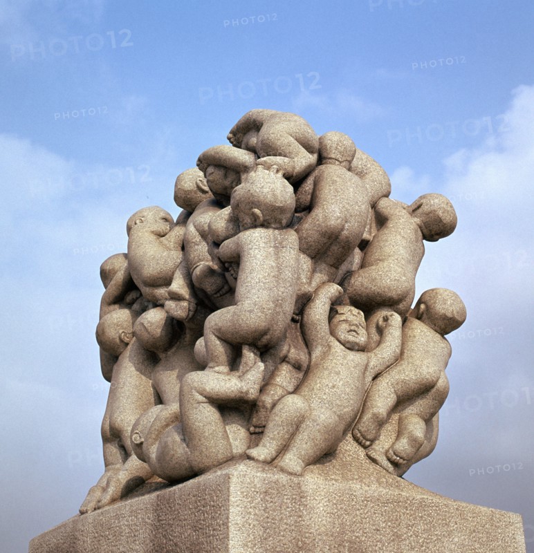 Granite sculpture from Vigeland Gardens in Oslo, 19th century. Artist: Unknown