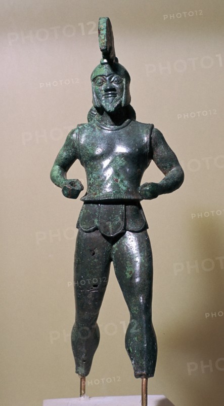Greek bronze warrior from Dodona, 6th century BC. Artist: Unknown