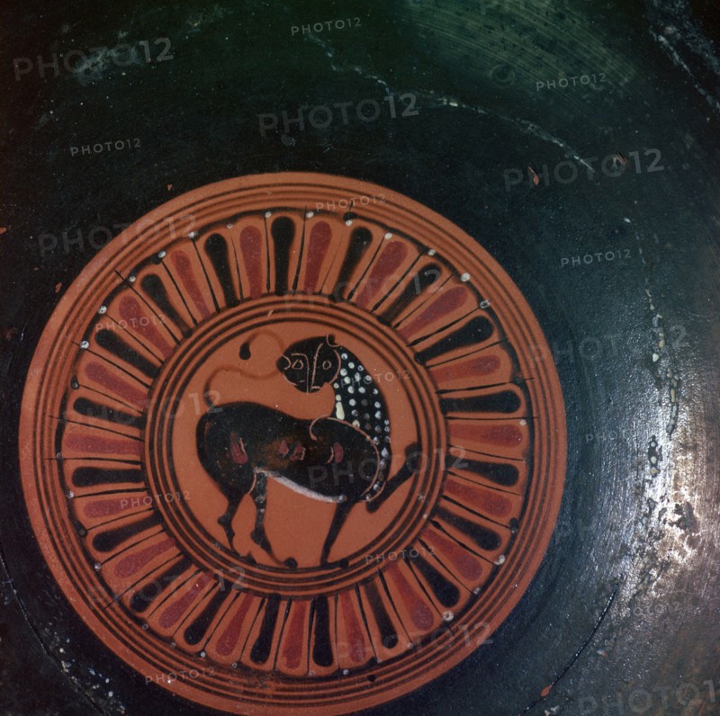 Motif from Corinthian-style dish, 6th century BC. Artist: Unknown