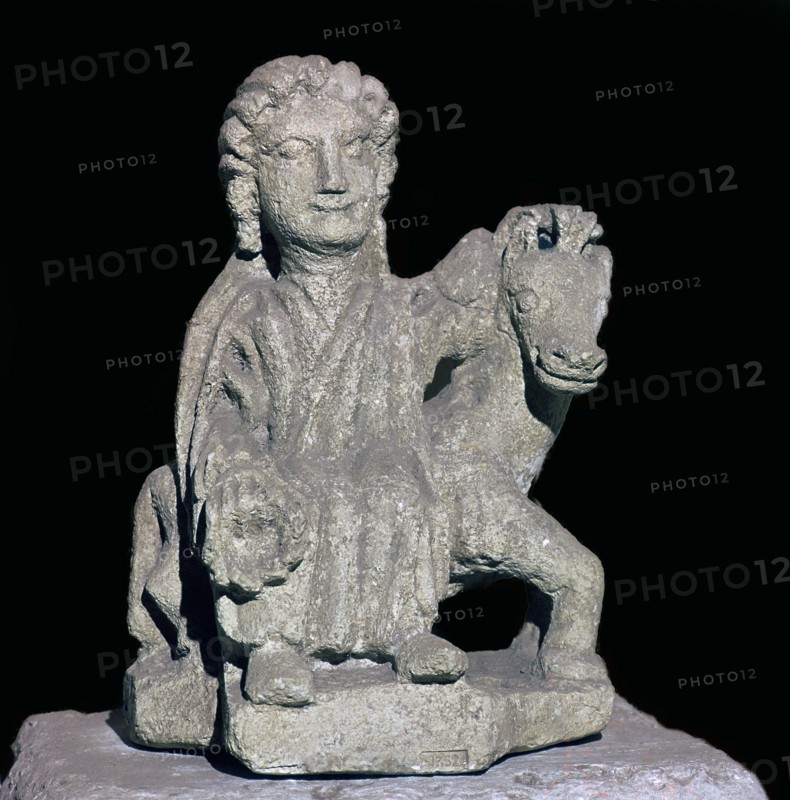 Roman depiction of the Celtic goddess Epona. Artist: Unknown