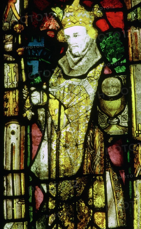 Stained glass image of Edward the Confessor. Artist: Unknown