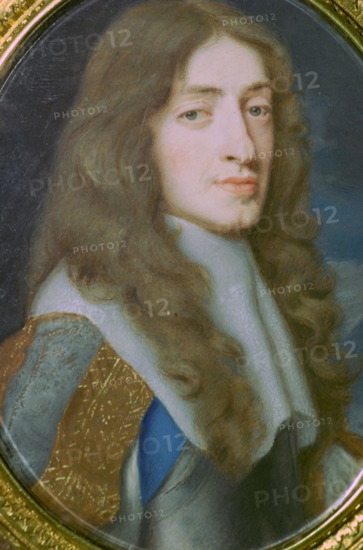 Miniature portrait of King James II of England as the Duke of York. Creator: Samuel Cooper.