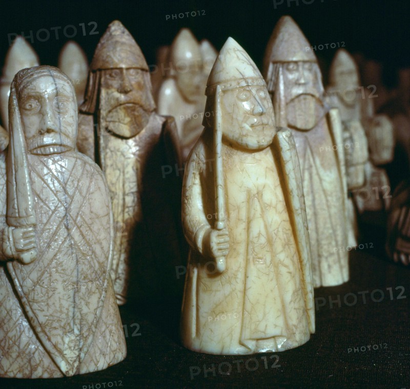 The Lewis Chessmen, (Norwegian?), c1150-c1200. Artist: Unknown