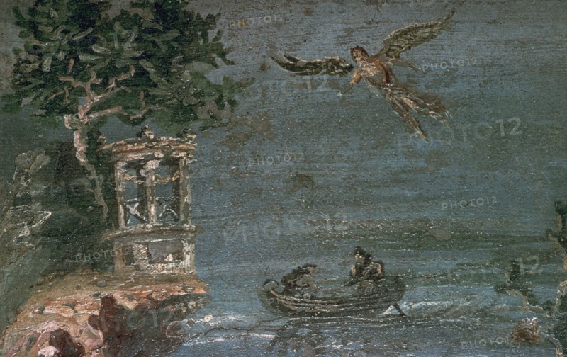 Roman wall-painting of Icarus. Creator: Unknown.