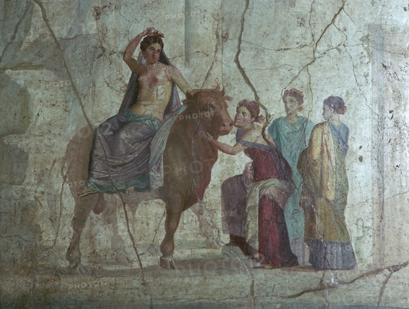 Roman fresco of Europa and the bull. Creator: Unknown.