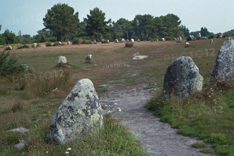 Megalithic alignments at Carnac, 34th century BC. Artist: Unknown