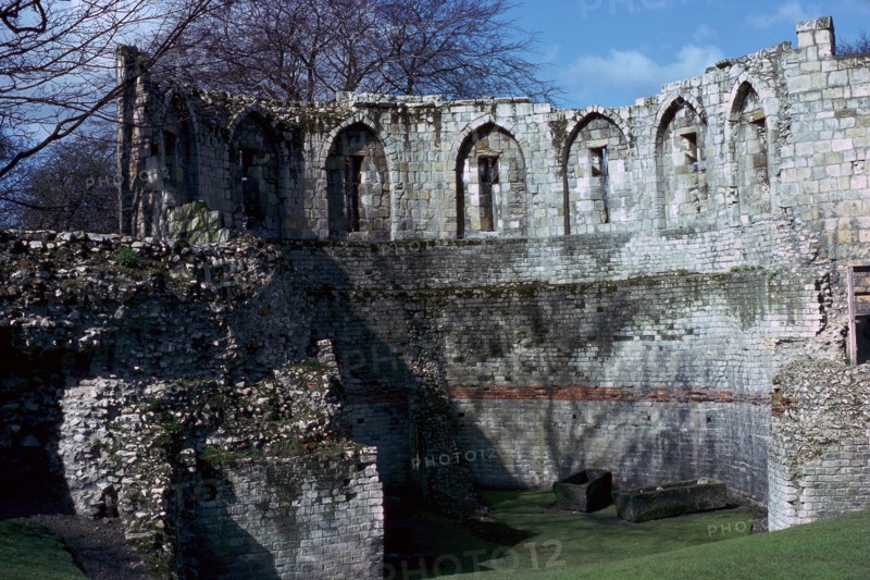 Interior of a Roman and medieval multangular tower in York, 3rd century. Artist: Unknown