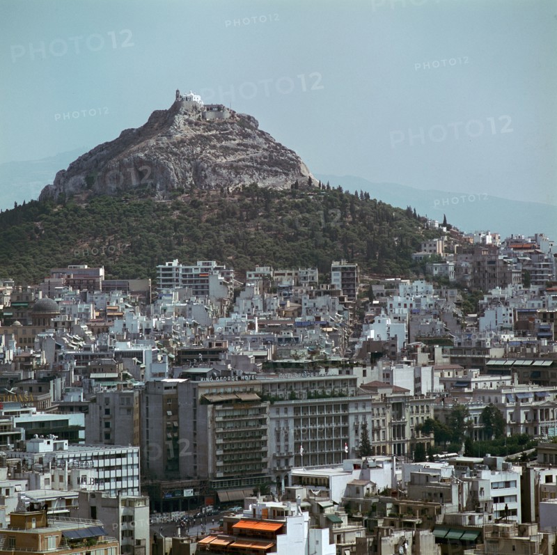 View of Lycabettus Hill and the Acropolis. Artist: Unknown