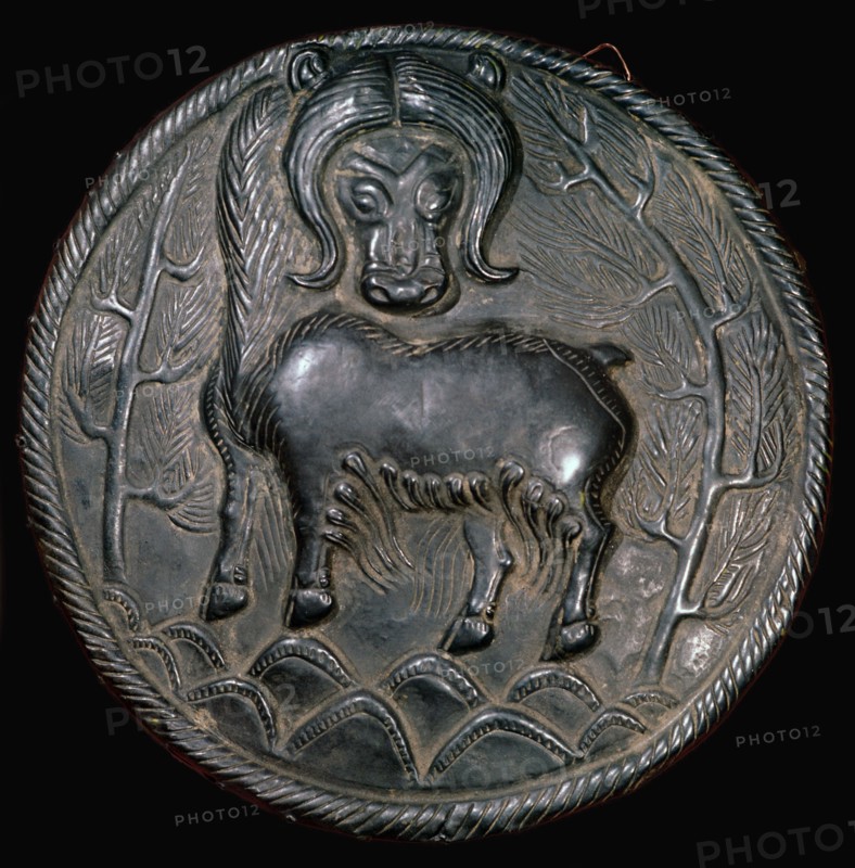 Hunnic silver plaque of a yak, 1st century. Artist: Unknown