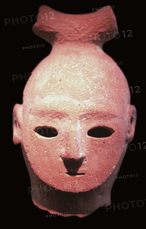 Head of a Haniwa tomb figure, 6th century. Artist: Unknown