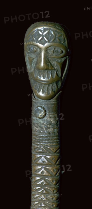 Irish copper-alloy curved mount, 6th century. Artist: Unknown