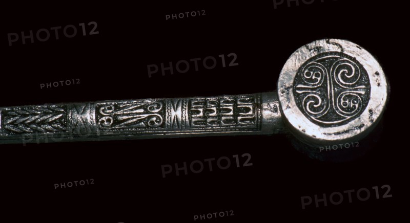 Pictish or Irish disc-headed pin, 6th century. Artist: Unknown