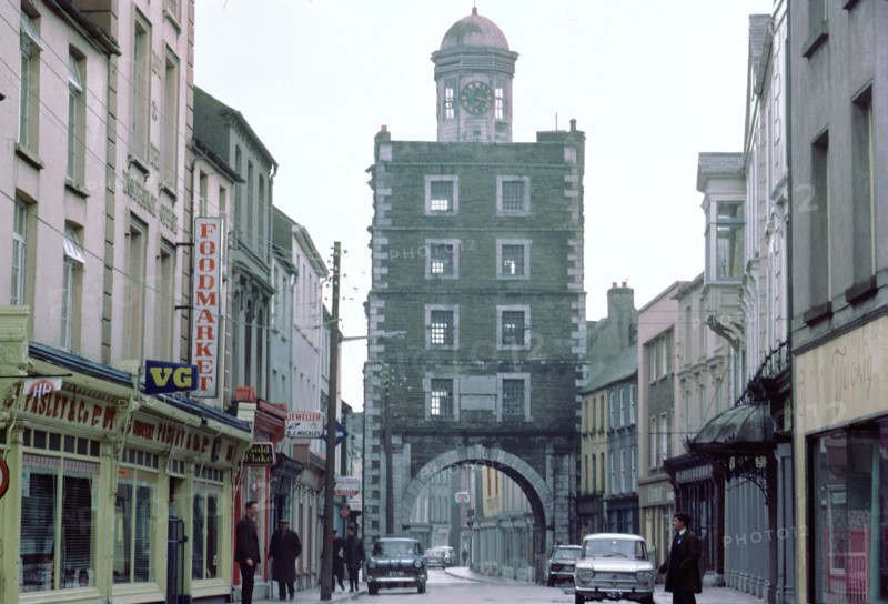 Street scene in Youghal, County Cork, Ireland. Artist: Unknown