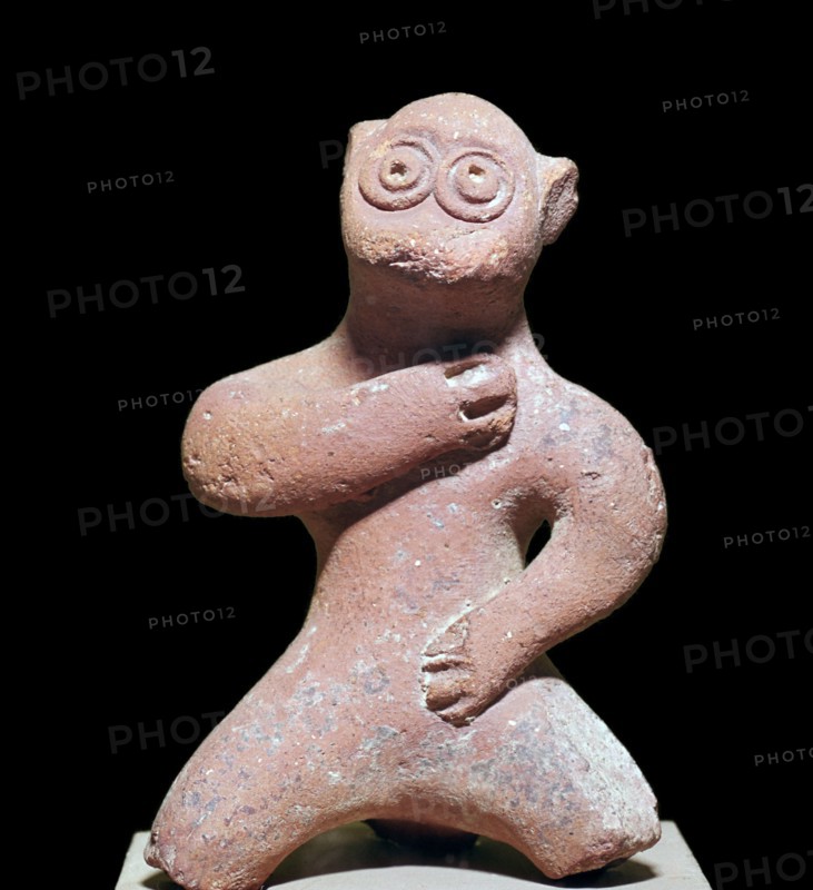 Indian terracotta statuette of a monkey, 1st century BC. Artist: Unknown