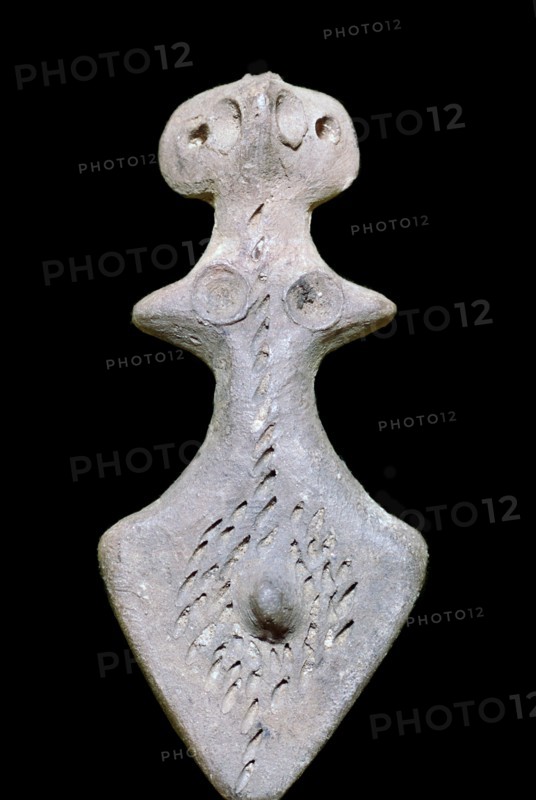 Indian terracotta bisexual figure, 3rd century BC. Artist: Unknown