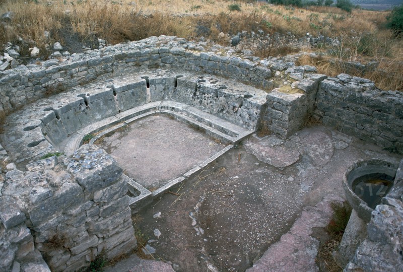 Public latrine and washbasin near the baths in Roman Dougga, 2nd century. Artist: Unknown