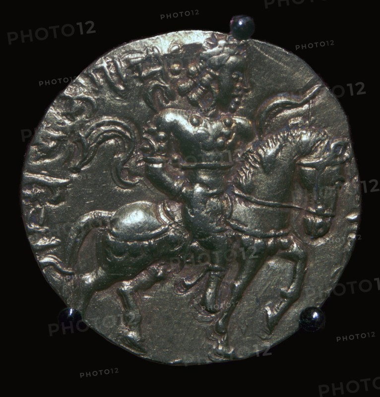Gold coin of King Samudra Gupta, 4th century. Artist: Unknown