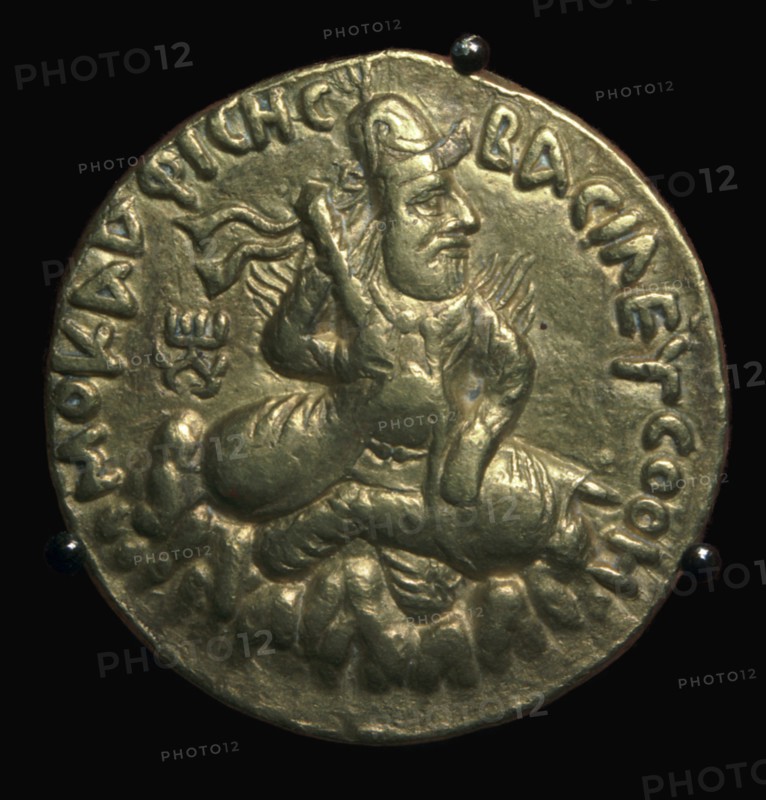 Gold coin of the Kushan emperor Vima Kadphises, 1st century. Artist: Unknown