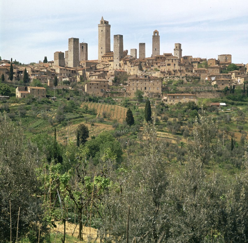 The medieval towers of San Gimignano in Tuscany, Italy, 13th century. Artist: Unknown