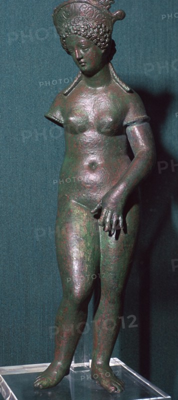 The modest Venus, a Roman bronze statuette, 1st century. Artist: Unknown