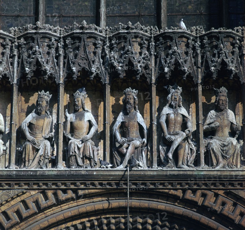 Gallery of Kings in Lincoln Cathedral, 14th century. Artist: Unknown