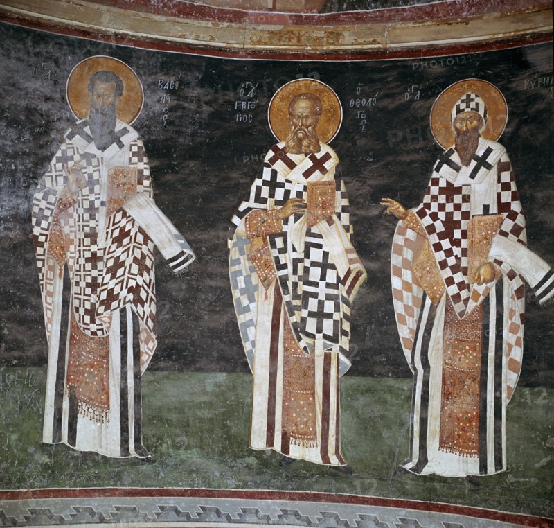 Mosaic of Byzantine fathers of the church. Creator: Unknown.
