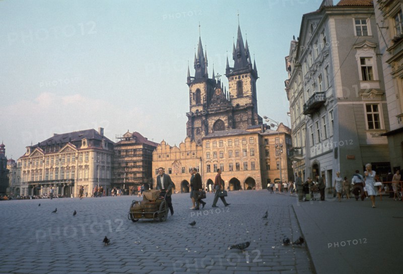 Oldtown square in Prague in the evening. Artist: CM Dixon Artist: Unknown