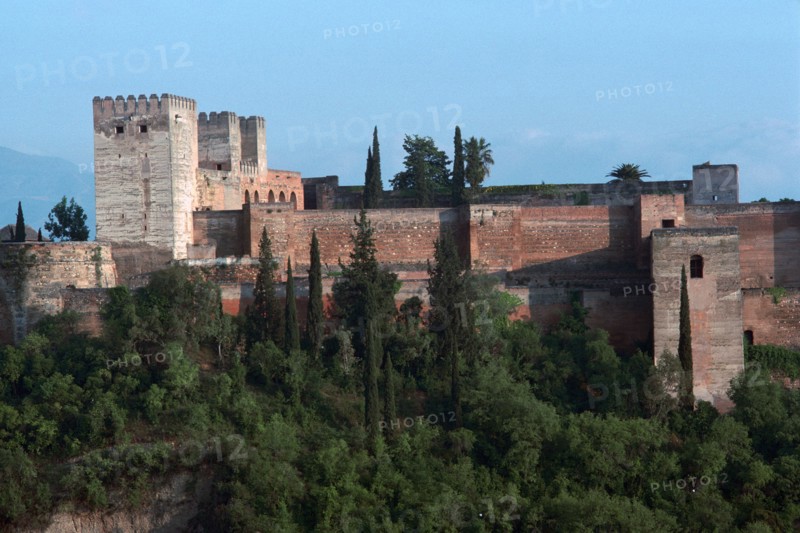 Alcazabar from the west, 14th century. Artist: Unknown