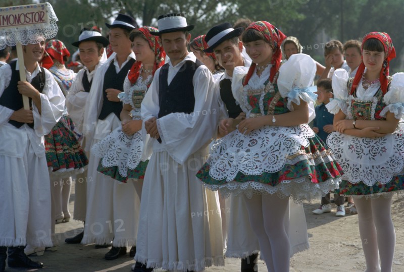 Dancers at a Hungarian folklore festival. Artist: CM Dixon Artist: Unknown
