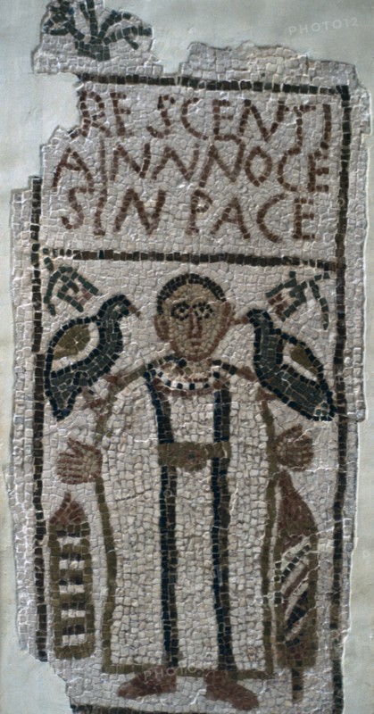 Early Christian funerary mosaic, 4th century. Artist: Unknown