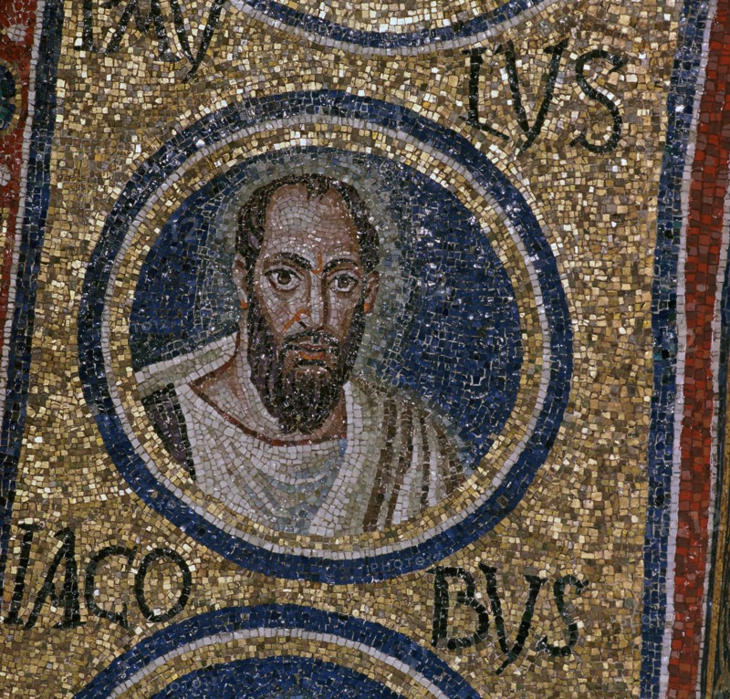 Mosaic detail showing St Paul, 5th century. Artist: Unknown