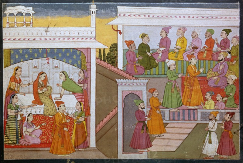 Painting of the wedding of Nala and Damayanti. Artist: Unknown
