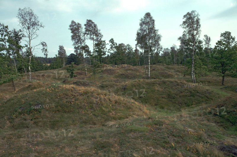 Iron Age burial mounds in Sweden. Artist: Unknown