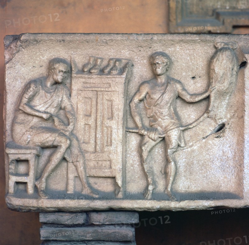 Relief of a Roman shoemaker and ropemaker. Artist: Unknown