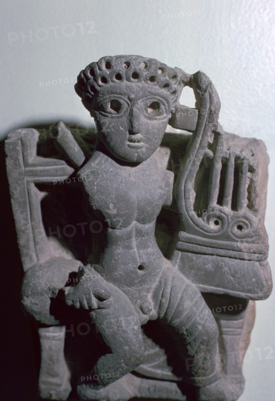 Coptic statuette of Orpheus with a lyre, 3rd century. Artist: Unknown