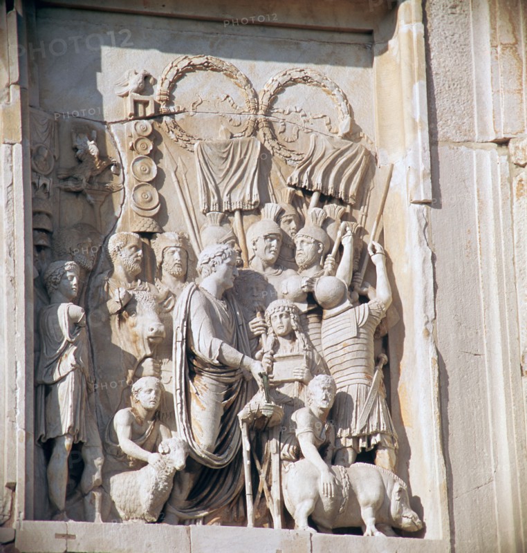 Detail from the arch of Constantine, 3rd century. Artist: Unknown