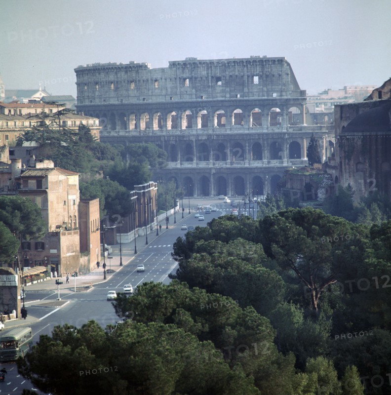 View of the Colosseum from the Victor Emmanuel II monument, 1st century. Artist: Unknown