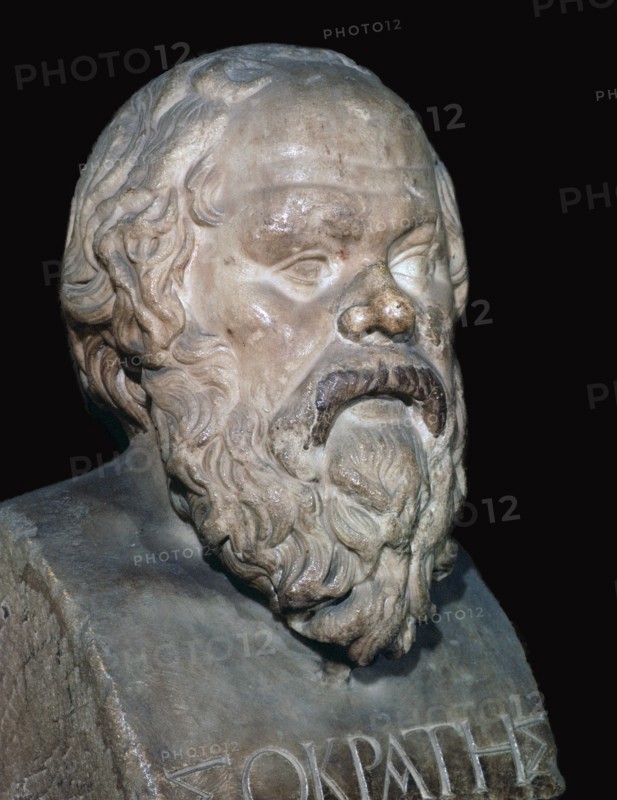 Bust of the Greek philosopher Socrates, 5th century BC. Artist: Unknown