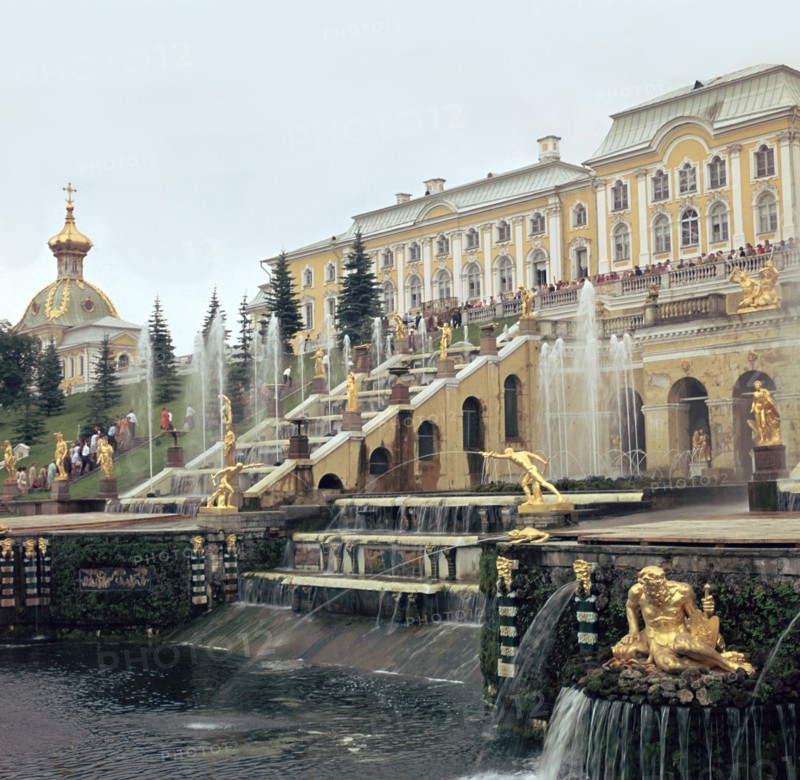 Petrodovorets Palace near St Petersburg, 19th century. Artist: Unknown