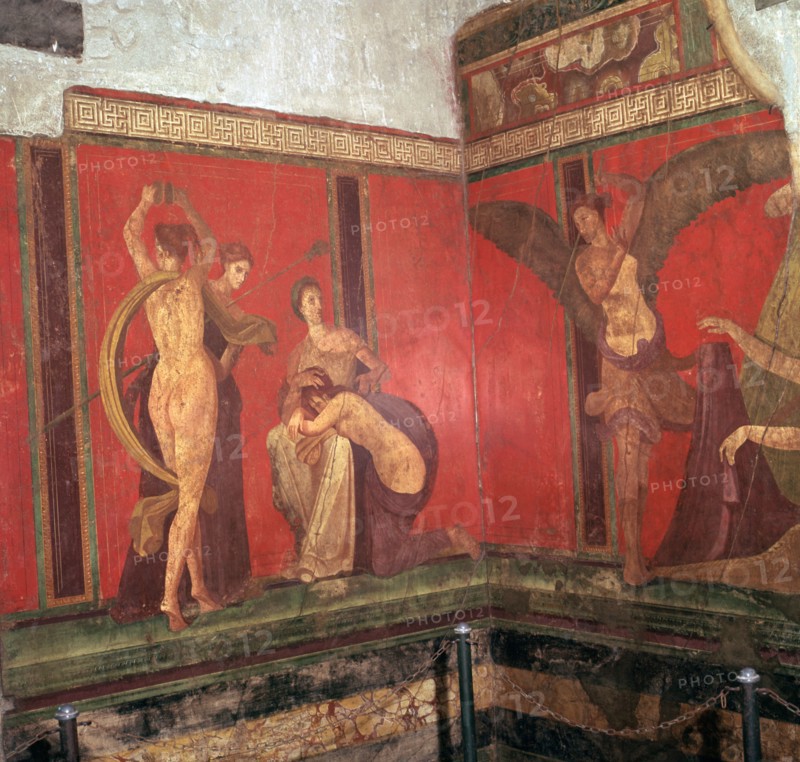 Wall-paintings from the Villa of the Mysteries, Pompeii, 1st century. Creator: Unknown.