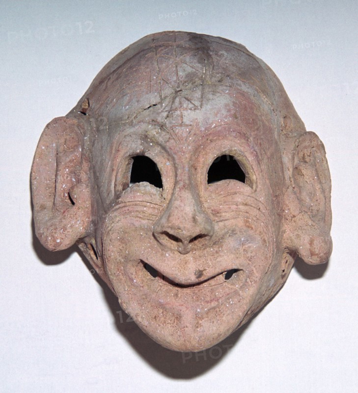 Carthaginian grinning mask, 6th century. Artist: Unknown