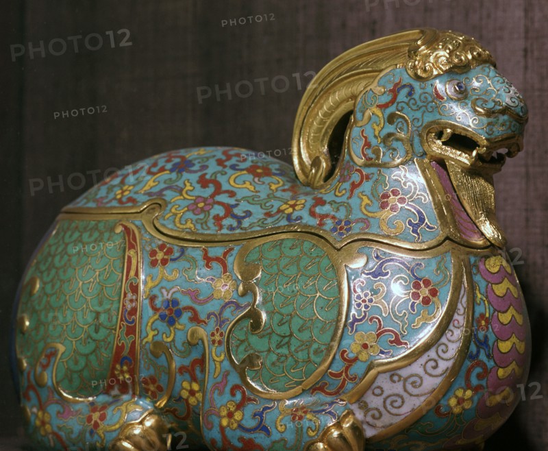 Chinese box and cover in the form of a ram, 18th century. Artist: Unknown