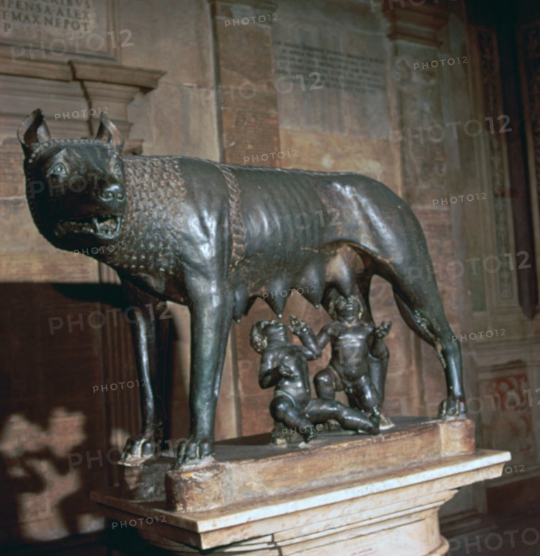 An Etruscan statue, The Capitoline Wolf. Artist: Unknown