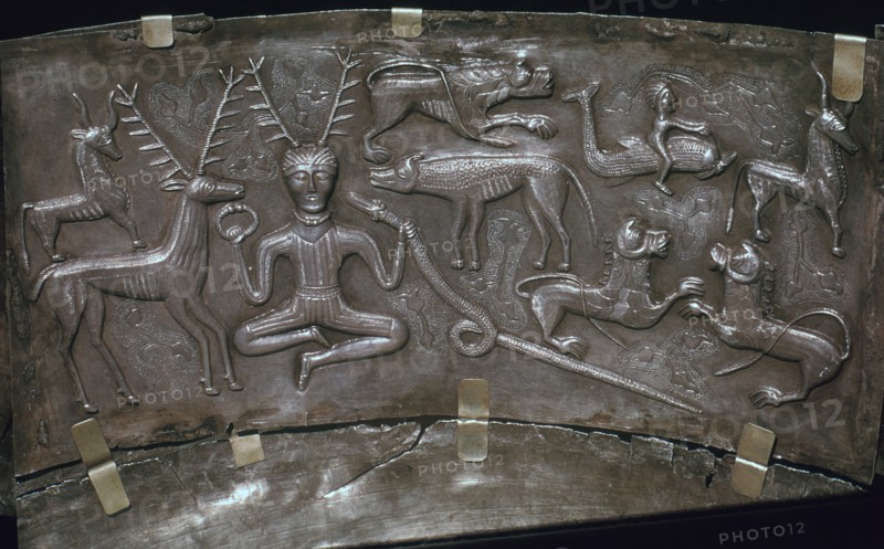 Detail from the Celtic Gundestrop Cauldron, 3rd century. Artist: Unknown